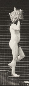Plate 136 Descending stairs, a full demijohn on shoulder — figure reference